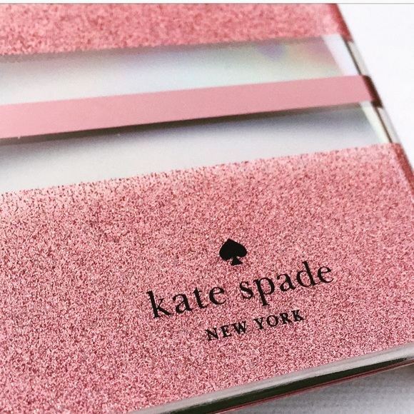 New Kate Spade Sleek Pink Glitter IPhone X Case - Picture 2 of 6